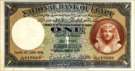 EGYPT. National Bank of Egypt. 1 Egyptian Pound, 1948. P-22d. Extremely Fine.

Estimate: USD 100-200