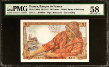 FRANCE. Lot of (3). Banque De France. 20, 200 & 500 Francs, 1945-87. P-100a, 129a &155b. PMG Choice Extremely Fine 45 to PCGS Currency Very Choice New...