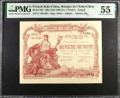 FRENCH INDO-CHINA. Banque de L'Indo-Chine. 1 Piastre, 1901 ( ND 1909-21). P-34b. PMG About Uncirculated 55.

Saigon. Signature titles of Administrat...