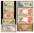 FRENCH INDO-CHINA. Lot of (9). Banque de L'Indo-Chine. 1, 5, 50 & 100 Piastres, Mixed Dates. P-Various. Very Good to Extremely Fine.

A grouping of ...