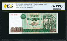 GERMANY, DEMOCRATIC REPUBLIC. Lot of (2). Staatsbank der DDR. 200 & 500 Mark, 1985. P-32 & 33. PCGS Banknote Gem Uncirculated 66 PPQ.

Estimate: USD...
