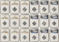 (t) CHINA. Nonet of Mixed Denominations (9 Pieces), 1959-76. All NGC MS-64 Certified.

2 Fen dated 1964, 1974, and 1975, along with Fen dated 1959 (...