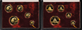 CHINA. Gold Proof Set (5 Pieces), 1987-P. Panda Series. Average Grade: GEM PROOF.

Mintage: 10,000 each. AGW: 1.9 oz. Each piece is bright and flash...
