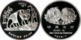 CHINA. Silver 5 Ounce Medal, 1987. Panda Series, ANA Convention. NGC PROOF-68 Ultra Cameo.

KMX-MB15; PAN-67A. Mintage: 2,500. Struck for the 96th A...