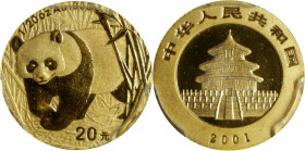 CHINA. 20 Yuan, 2001. Panda Series. PCGS MS-68.

Fr-B18; KM-1366; PAN-339A.

Estimate: USD 100-150