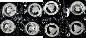 (t) CHINA. Quartet of 10 Yuan (4 Pieces), 2003. Panda Series. Average Grade: PROOF.

KM-1466; PAN-371A. Two are sold with the original display cases...