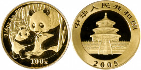 CHINA. Gold 100 Yuan, 2005. Panda Series. PCGS MS-69.

Fr-B16; KM-1584; PAN-390.

Estimate: USD 400-600