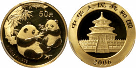 CHINA. Gold 50 Yuan, 2006. Panda Series. PCGS MS-69.

Fr-B17; KM-1660; PAN-408A.

Estimate: USD 300-500