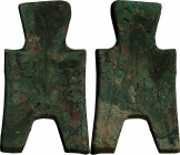 (t) CHINA. Zhou Dynasty. Warring States Period. Square Foot Spade Money, ND (ca. 350-250 B.C.). Graded "78" by Zhong Qian Ping Ji Grading Company.

...
