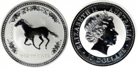 AUSTRALIA. 10 Dollars, 2002. Lunar Series, Year of the Horse. Elizabeth II. GEM PROOF.

KM-583.

Estimate: USD 200-300