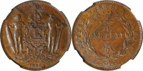 BRITISH NORTH BORNEO. British North Borneo Company. Cent, 1885-H. Heaton Mint. Victoria. NGC MS-63 Brown.

KM-2; Prid-14.

Estimate: USD 60-100