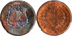 BRITISH NORTH BORNEO. British North Borneo Company. 1/2 Cent, 1886-H. Heaton Mint. Victoria. PCGS SPECIMEN-64 Red Brown.

KM-1; Prid-30.

Estimate...