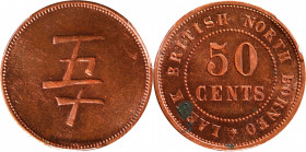 BRITISH NORTH BORNEO. Labuk Planting Company Copper 50 Cents token, ND (before 1924). PCGS PROOF-63 Red Brown.

LaWe-669b; Prid-40.

Estimate: USD...