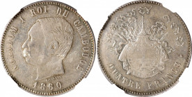 CAMBODIA. Silver 4 Francs Restrike, "1860" (ca. 1887-1901). Phnom Penh Mint. Norodom I. NGC MS-63.

KMX-M8; Lec-83; Gad-8.

Estimate: USD 400-600