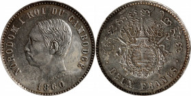 CAMBODIA. 2 Francs, 1860. Norodom I. PCGS Genuine--Tooled, Unc Details.

Lec-68.

Estimate: USD 60-100