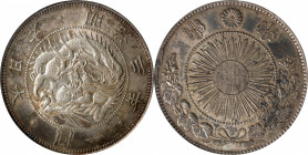 JAPAN. Yen, Year 3 (1870). Osaka Mint. Mutsuhito (Meiji). PCGS AU-58.

KM-Y-5.1; JNDA-01-9; JC-09-9-1.

Estimate: USD 300-500