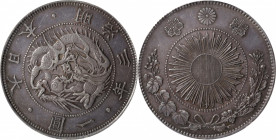JAPAN. Yen, Year 3 (1870). Osaka Mint. Mutsuhito (Meiji). PCGS AU-50.

KM-Y-5.1; JNDA-01-9; JC-09-9-1.

Estimate: USD 300-500
