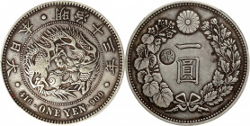 JAPAN. Yen, Year 13 (1880). Osaka Mint. Mutsuhito (Meiji). PCGS EF-40.

KM-Y-28a.5; JNDA-01-10B; JC-09-10-3. 

Estimate: USD 100-200