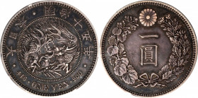 JAPAN. Yen, Year 15 (1882). Osaka Mint. Mutsuhito (Meiji). PCGS AU-53.

KM-Y-A25.2; JNDA-01-10; JC-09-10-1. 

Estimate: USD 200-300