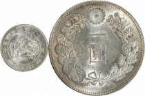 JAPAN. Yen, Year 22 (1889). Osaka Mint. Mutsuhito (Meiji). PCGS MS-62.

KM-Y-A25.3; JNDA-01-10A; JC-09-10-2. 

Estimate: USD 400-600