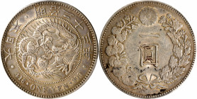 JAPAN. Yen, Year 23 (1890). Osaka Mint. Mutsuhito (Meiji). PCGS AU-50.

KM-Y-A25.3; JNDA-01-10A; JC-09-10-2.

Estimate: USD 100-150