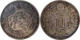 JAPAN. Yen, Year 25 (1892). Osaka Mint. Mutsuhito (Meiji). ICG MS-62.

KM-Y-A25.3; JNDA-01-10A; JC-09-10-2. Late issue.

Estimate: USD 150-300