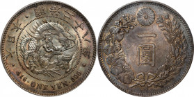 JAPAN. Yen, Year 28 (1895). Osaka Mint. Mutsuhito (Meiji). PCGS MS-62.

KM-Y-A25.3; JNDA 01-10A; JC-09-10-2. 

Estimate: USD 300-450