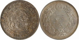 JAPAN. Yen, Year 28 (1895). Osaka Mint. Mutsuhito (Meiji). PCGS AU-58.

KM-Y-A25.3; JNDA-01-10A; JC-09-10-2.

Estimate: USD 60-100