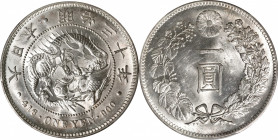 JAPAN. Yen, Year 30 (1897). Osaka Mint. Mutsuhito (Meiji). PCGS MS-63.

KM-Y-A25.3; JNDA-01-10A; JC-09-10-2.

Estimate: USD 300-500