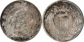 JAPAN. Yen, Year 35 (1902). Osaka Mint. Mutsuhito (Meiji). PCGS AU-58.

KM-Y-A25.3; JNDA-01-10A; JC-09-10-2.

Estimate: USD 100-150