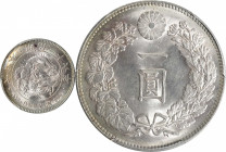JAPAN. Yen, Year 36 (1903). Osaka Mint. Mutsuhito (Meiji). PCGS MS-63.

KM-Y-A25.3; JNDA-01-10A; JC-09-10-2.

Estimate: USD 300-500