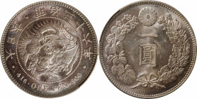JAPAN. Yen, Year 36 (1903). Osaka Mint. Mutsuhito (Meiji). PCGS MS-63.

KM-Y-A25.3; JNDA-01-10A; JC-09-10-2.

Estimate: USD 400-600