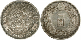 JAPAN. Yen, Year 36 (1903). Osaka Mint. Mutsuhito (Meiji). PCGS AU-53.

KM-Y-A25.3; JNDA 01-10A; JC-09-10-2. 

Estimate: USD 100-200