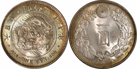 JAPAN. Yen, Year 37 (1904). Osaka Mint. Mutsuhito (Meiji). PCGS MS-63.

KM-Y-A25.3; JNDA-01-10A; JC-09-10-2.

Estimate: USD 300-450