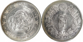 JAPAN. Yen, Year 37 (1904). Osaka Mint. Mutsuhito (Meiji). PCGS MS-62.

KM-Y-A25.3; JNDA 01-10A; JC-09-10-2.

Estimate: USD 200-400