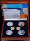 GREECE: Complete set of the commemorative Olympic torch relay series, composed of 4x 10 Euro (2004) in silver (0,925) & 2x 100 Euro (2004) in gold (0,...