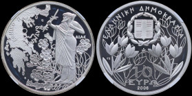 GREECE: 10 Euro (2006) in silver (0,925) commemorating the Mount Olympus National Park / Zeus. Inside slab by NGC "PF 69 ULTRA CAMEO / ZEUS". Cert num...