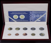 GREECE: Coin set (2014) of 10 coins composed of 1, 2, 5, 10, 20 & 50 Cent and 1 & 2 Euro (similar to the circulation ones) & the 2 Greek commemorative...