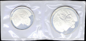 CYPRUS: Set of 500 Mils (1976) and 1 Pound (1976) in silver (0,925) commemorating the Refugees. Inside official case of issue. (KM 45a+46a) & (Fitikid...