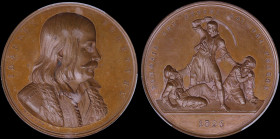 GREECE: Bronze medal {1826 (1836)} from the collection of medals that were engraved by Konrad Lange. Ioannis Kolletis on obverse. Scene featuring a Gr...