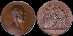 GREECE: Bronze medal {1828 (1836)} from the collection of medals that were engraved by Konrad Lange. Governor Kapodistrias on obverse. The figure of G...