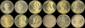 GREECE: Mixed lot of 12 medals in total composed of 2 medals (1998) commemorating Rigas Feraios & Dionysios Solomos, 4 medals (2001) commemorating the...