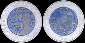 AUSTRIA: 25 Euro (2019) in silver (0,900) commemorating artificial intelligence. Accompanied by official case and CoA with no "30982". Brilliant Uncir...