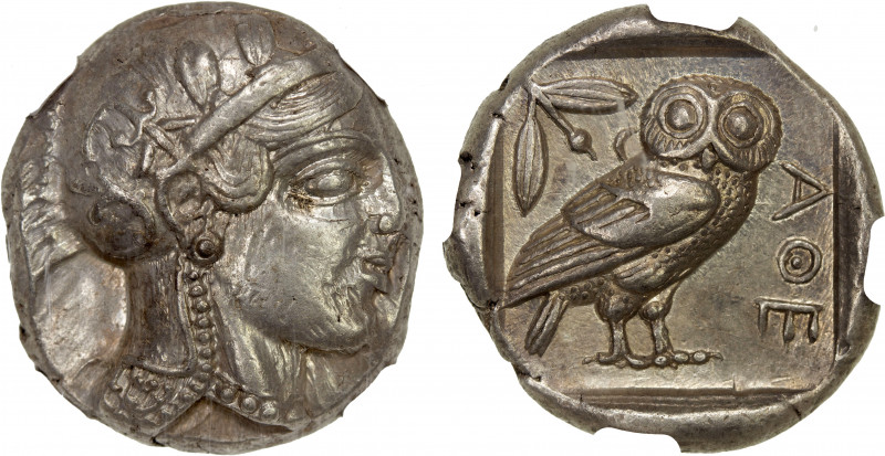 ATTICA: Athens, AR tetradrachm (17.15g), ca. 455-440 BC, S-2526, HGC-4/1597, lat...