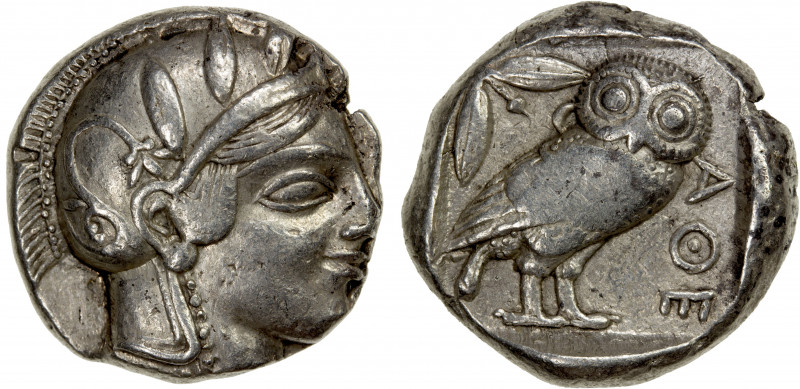 ATTICA: Athens, AR tetradrachm (17.15g), ca. 454-440 BC, S-2526, HGC-4/1597, lat...