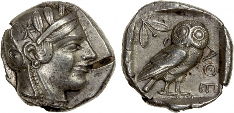 ATTICA: Athens, AR tetradrachm (17.12g), ca. 440-404 BC, S-2526, HGC-4/1597, hel...