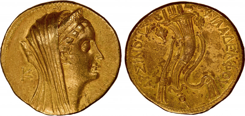 EGYPT (PTOLEMAIC): Ptolemy VI Philometor, 181/0-145 BC, AV octodrachm-mnaieion (...