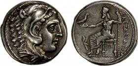 MACEDONIAN KINGDOM: Alexander III 'the Great', 336-323 BC, AR tetradrachm (17.12g), Amphipolis, 320-317 BC, Price-129, posthumous issue, head of Herak...