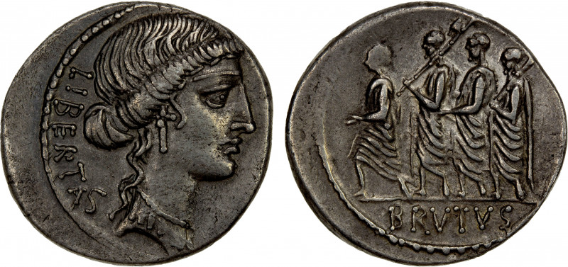 ROMAN REPUBLIC: Q. Servilius Caepio (M. Junius) Brutus, moneyer, AR denarius (3....
