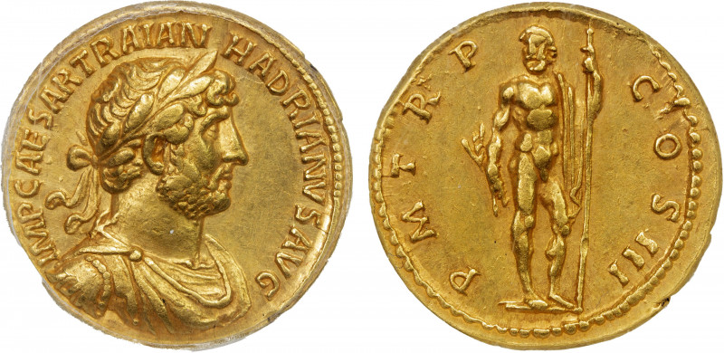 ROMAN EMPIRE: Hadrian, 117-138 AD, AV aureus (7.25g), Rome, 119-120 AD, RIC-211,...